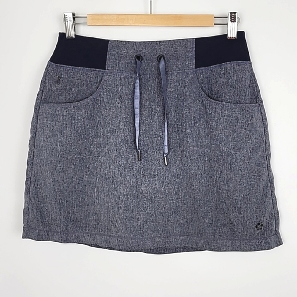 Tuff Athletics Women's Skirt Skort Heathered Blue Stretch Waist Sz S - Picture 1 of 14